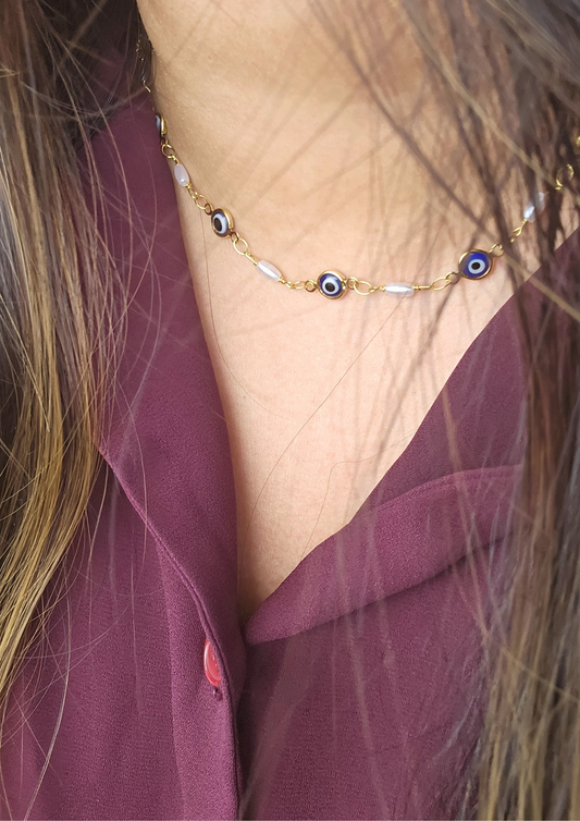 Evil Eye Amulet Choker - Bracelet
