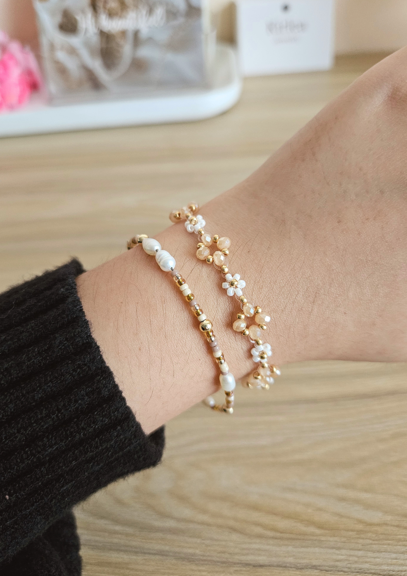Heera Crystal Flower Bracelet - Necklace