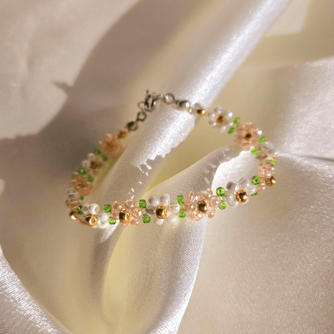 Zinnia Flower Bracelet - Necklace