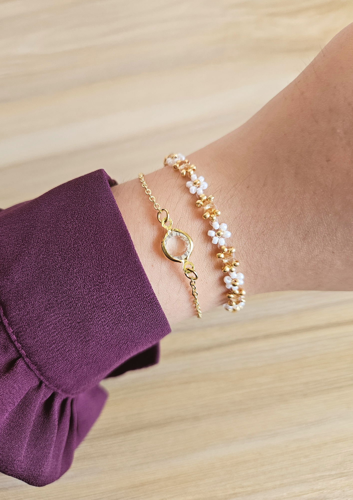 Lyla Crystal Flower Bracelet - Necklace