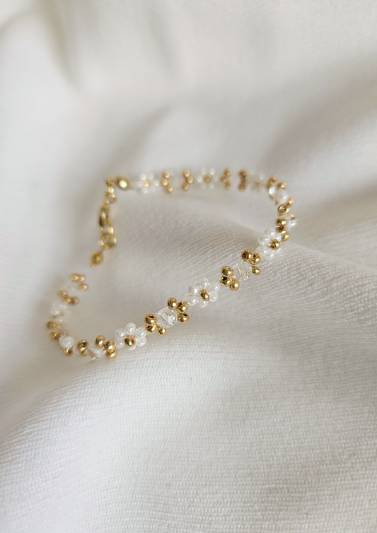 Lyla Crystal Flower Bracelet - Necklace