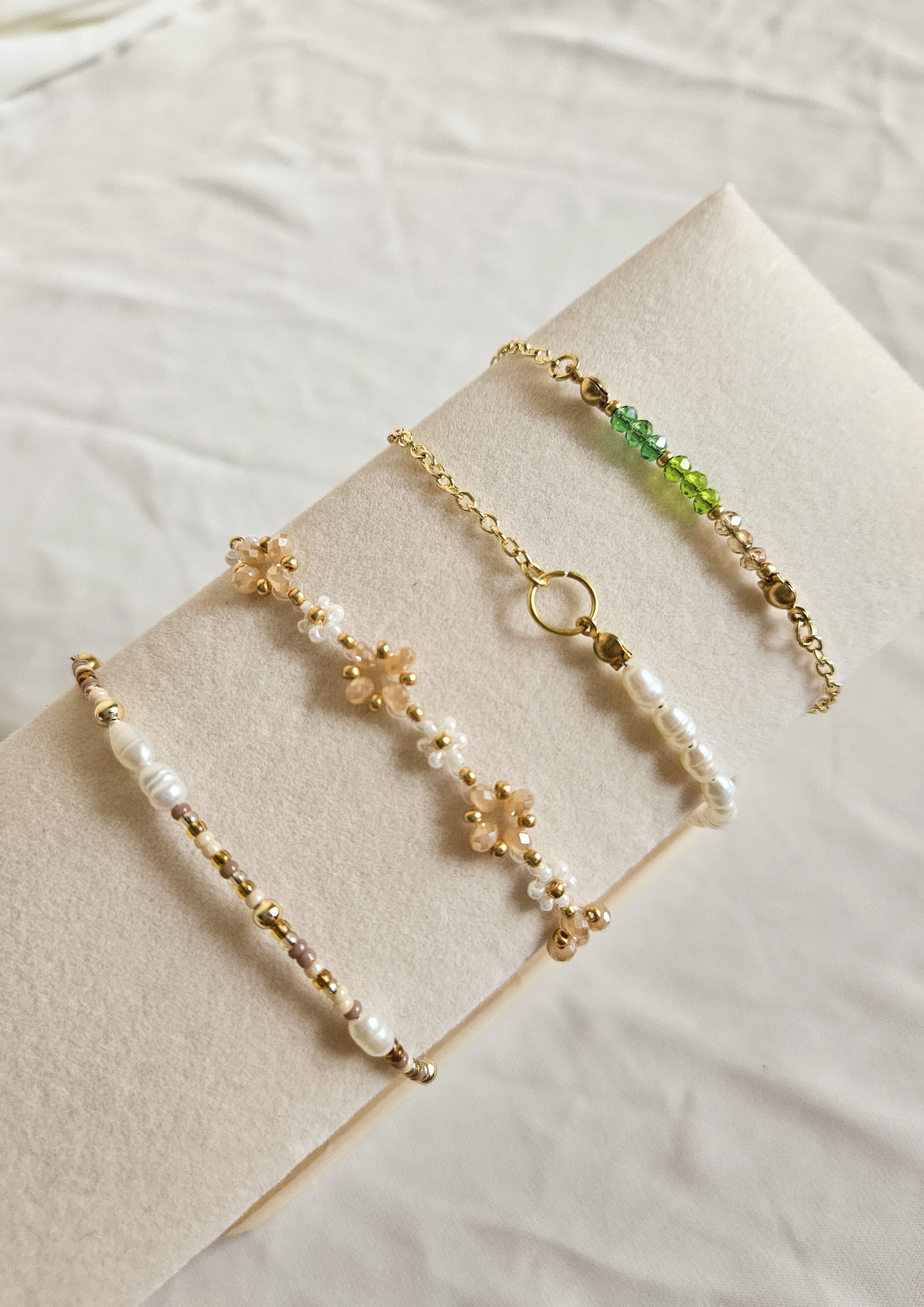 Heera Crystal Flower Bracelet - Necklace