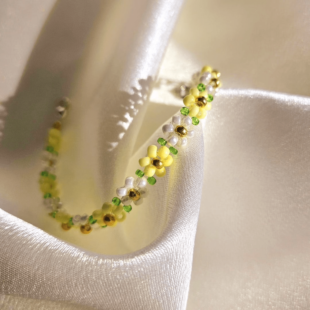 Zinnia Flower Bracelet - Necklace