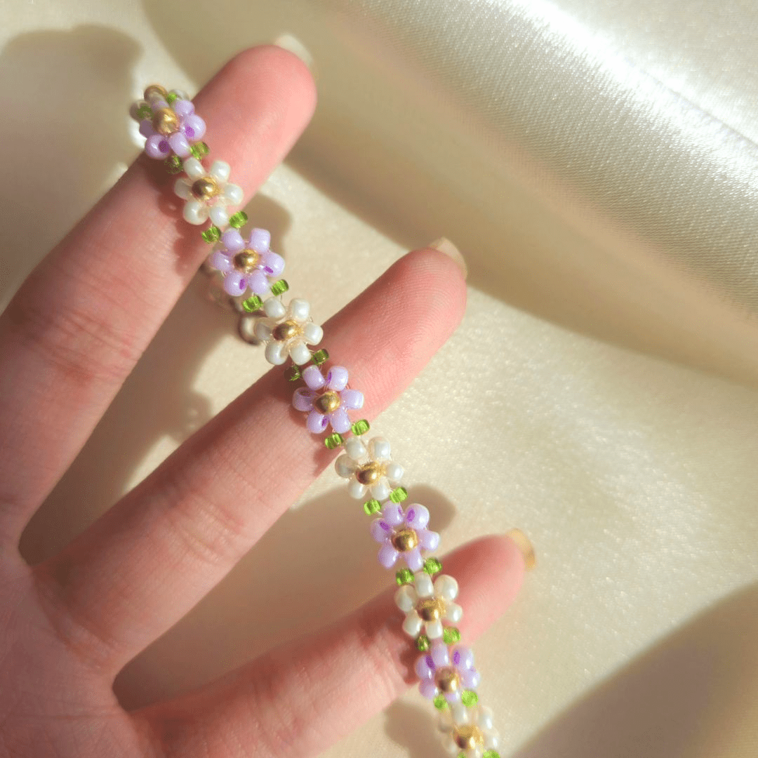Zinnia Flower Bracelet - Necklace